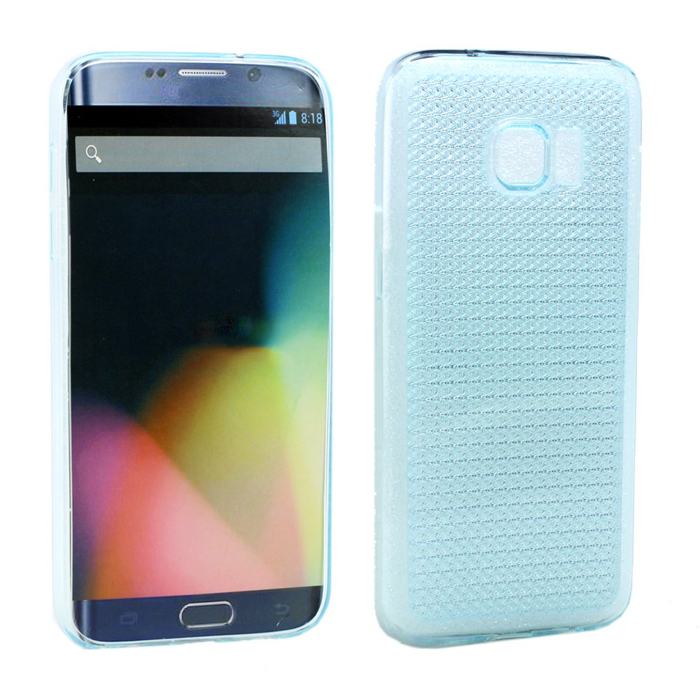wholesale samsung galaxy s7 edge shiny tpu soft case samsung s7 solid blue light