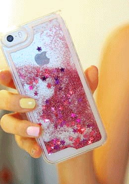 Wholesale iPhone 7 Plus Design Glitter Liquid Star Dust Clear Case