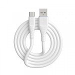 Wholesale Type C / USB-C 2.4A Heavy Duty Strong Soft Flexible Silicone OD 5.0mm Charge and Sync USB Cable 6FT for Universal Cell Phone, Device and More (White)