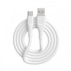 Type C / USB-C 2.4A Heavy Duty Strong Soft Flexible Silicone OD 5.0mm Charge and Sync USB Cable 6FT for Universal Cell Phone, Device and More (White) Type C / USB-C 2.4A Heavy Duty Strong Soft Flexible Silicone OD 5.0mm Charge and Sync USB Cable 6FT for Universal Cell Phone, Device and More (White)