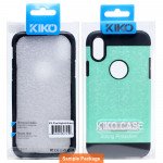 Wholesale iPhone Xs Max Armor Knight Kickstand Hybrid Case (Silver)