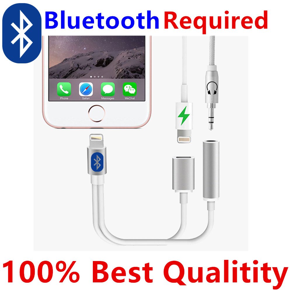 Ademen Andrew Halliday maandelijks Wholesale 2 in 1 Bluetooth WIRED Lightning to Earphone Headphone Jack  Adapter with Charge Port for