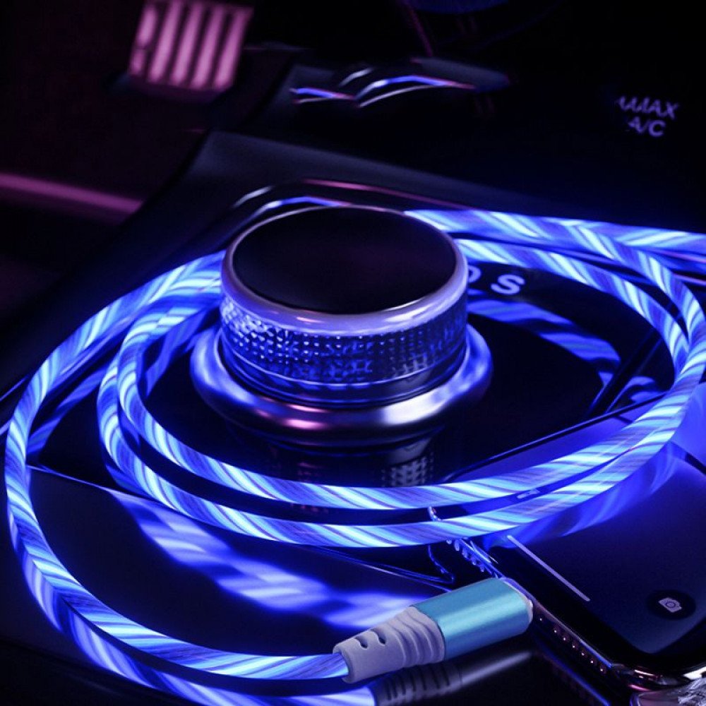 Wholesale 2.4A RGB LED Light Durable USB Cable for Type-C / USB-C