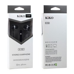 KIKO K-103 HiFi Stereo Earphone Headset with Mic (K-102 Black)