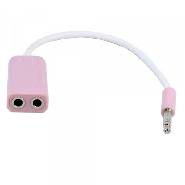 Wholesale Speaker and Headphone Splitter Cable (Pink)