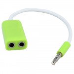 Wholesale Speaker and Headphone Splitter Cable (Green)