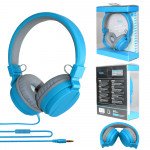 Wholesale Sound Style Stereo Headphone with Mic TV05B (Blue)