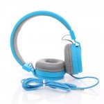 Wholesale Sound Style Stereo Headphone with Mic TV05B (Blue)