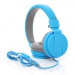 Wholesale Sound Style Stereo Headphone with Mic TV05B (Blue)