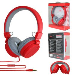 Sound Style Stereo Headphone with Mic TV05B (Red)