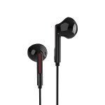 Wholesale Cool Fashion High Sound Stereo Sound Earphones with Microphone 3.5mm Aux Auxiliary Cable (Black)