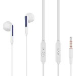Wholesale Cool Fashion High Sound Stereo Sound Earphones with Microphone 3.5mm Aux Auxiliary Cable (White)