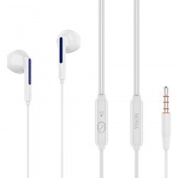 Cool Fashion High Sound Stereo Sound Earphones with Microphone 3.5mm Aux Auxiliary Cable (White) Cool Fashion High Sound Stereo Sound Earphones with Microphone 3.5mm Aux Auxiliary Cable (White)
