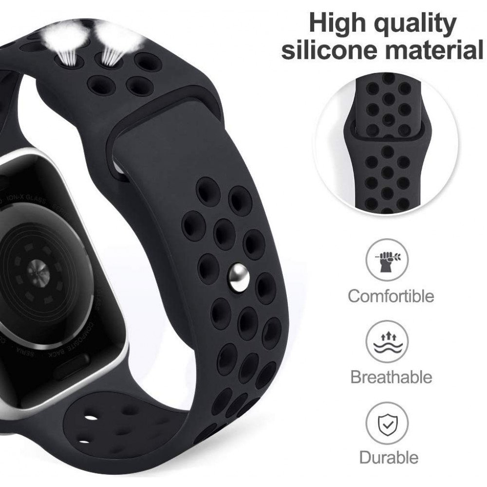 HITZEE Compatible with Apple Watch Band 49mm 45mm 44mm 42mm, Soft Nylon  Braided Velcro Loop Bands Adjustable Sport Strap Designed for Apple Watch