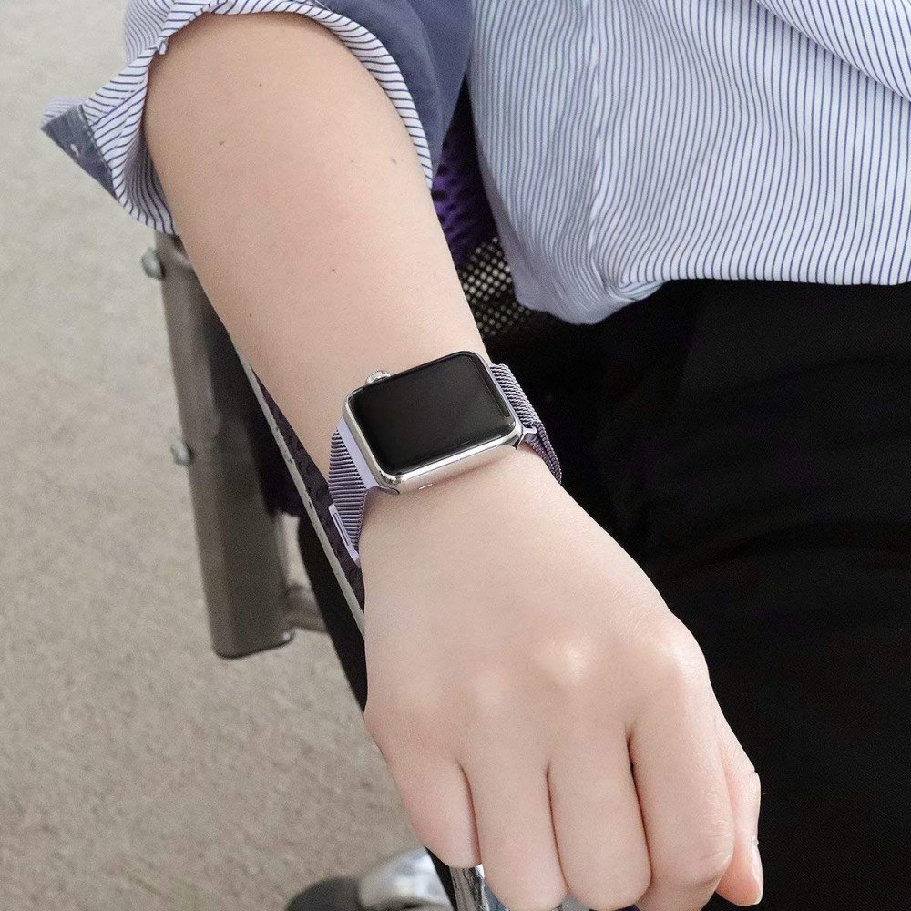 Wholesale Premium Color Stainless Steel Magnetic Milanese Loop Strap  Wristband for Apple Watch Series 7/6/