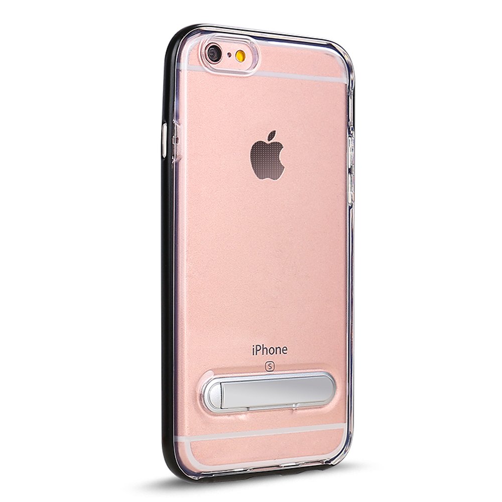 Wholesale iPhone SE (2020) / 8 / 7 Clear Armor Bumper Kickstand Case (Black) Wholesale iPhone SE (2020) / 8 / 7 Clear Armor Bumper Kickstand Case (Black)