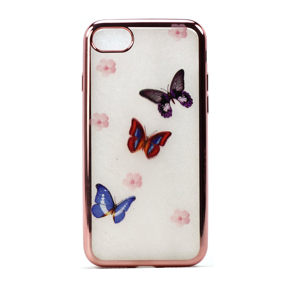 Wholesale Iphone 7 Plus Crystal Clear Rose Gold Design Case Butterfly Wholesale Iphone 7 Plus Crystal Clear Rose Gold Design Case Butterfly