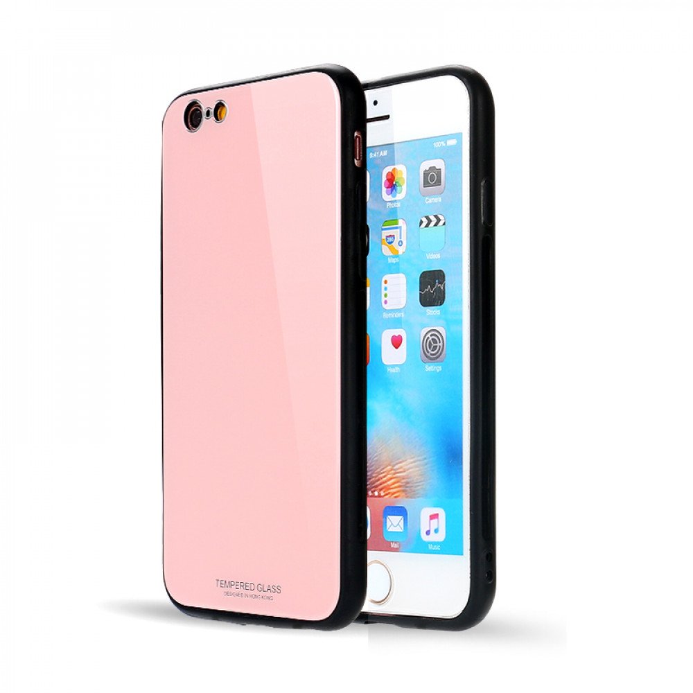Wholesale iPhone 8 Plus / 7 Plus Tempered Glass Hybrid Case Cover