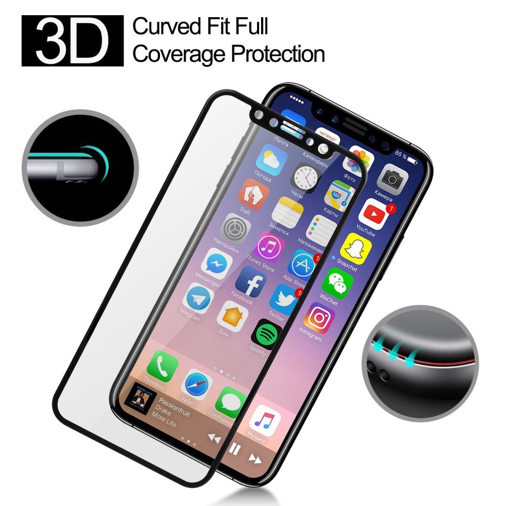 Wholesale iPhone 11 Pro (5.8in) / XS / X Tempered Glass Full