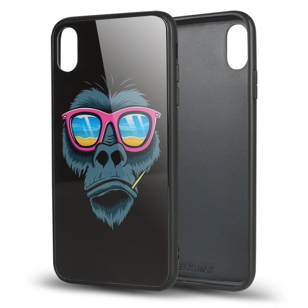 Wholesale iPhone Xs Max Design Tempered Glass Hybrid Case (Gorilla) Wholesale iPhone Xs Max Design Tempered Glass Hybrid Case (Gorilla)
