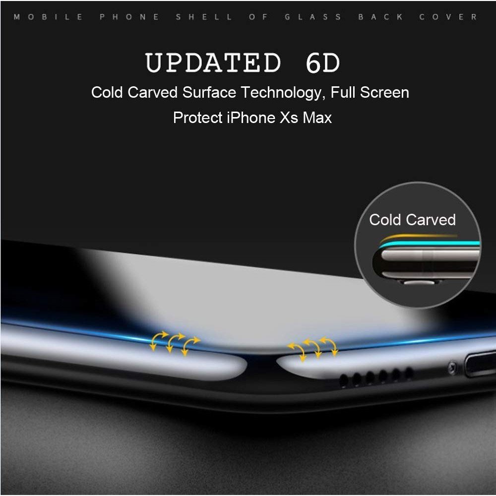 5D Tempered Glass Screen Protector Full Cover Compatible With iPhone XS Max  