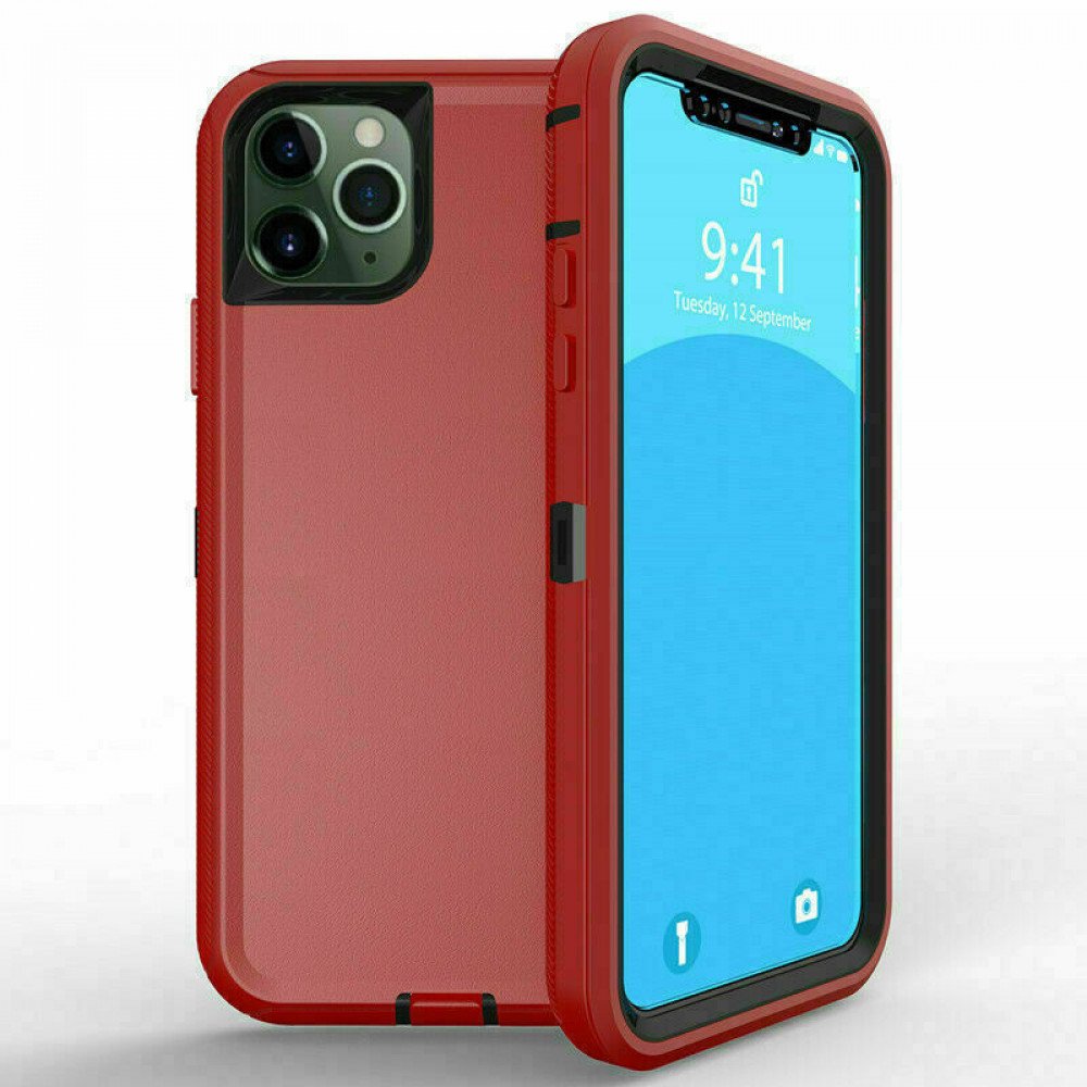 Wholesale iPhone 11 6.1in Armor Defender Case (Red Black)