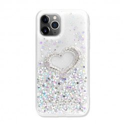 Unichthy IPhone 11 Case All Glitter For Girls Bling Love Heart 3D Gems Sparkle Shockproof Leather Wallet Flip Magnetic Protective Phone Case Folio Book Covers For IPhone 11 Gold