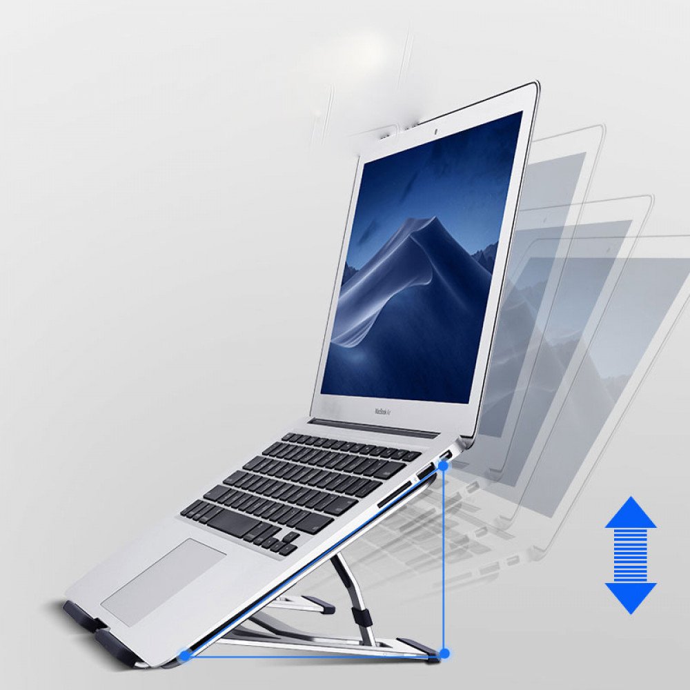 Adjustable Portable Laptop Holder,Aluminum Alloy Desktop Mount Compatible with 10-17 Inch MacBook PC-Notebook Tablet Thinkpad Laptop Stand 