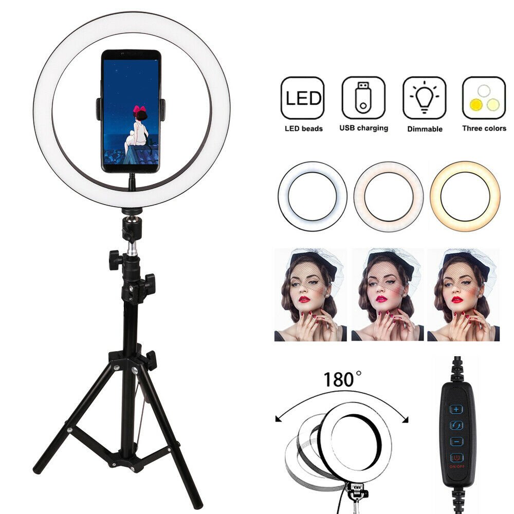 Supersonic® Pro Live Stream 10-inch Led Selfie Rgb Ring Light With Tabletop  Stand : Target