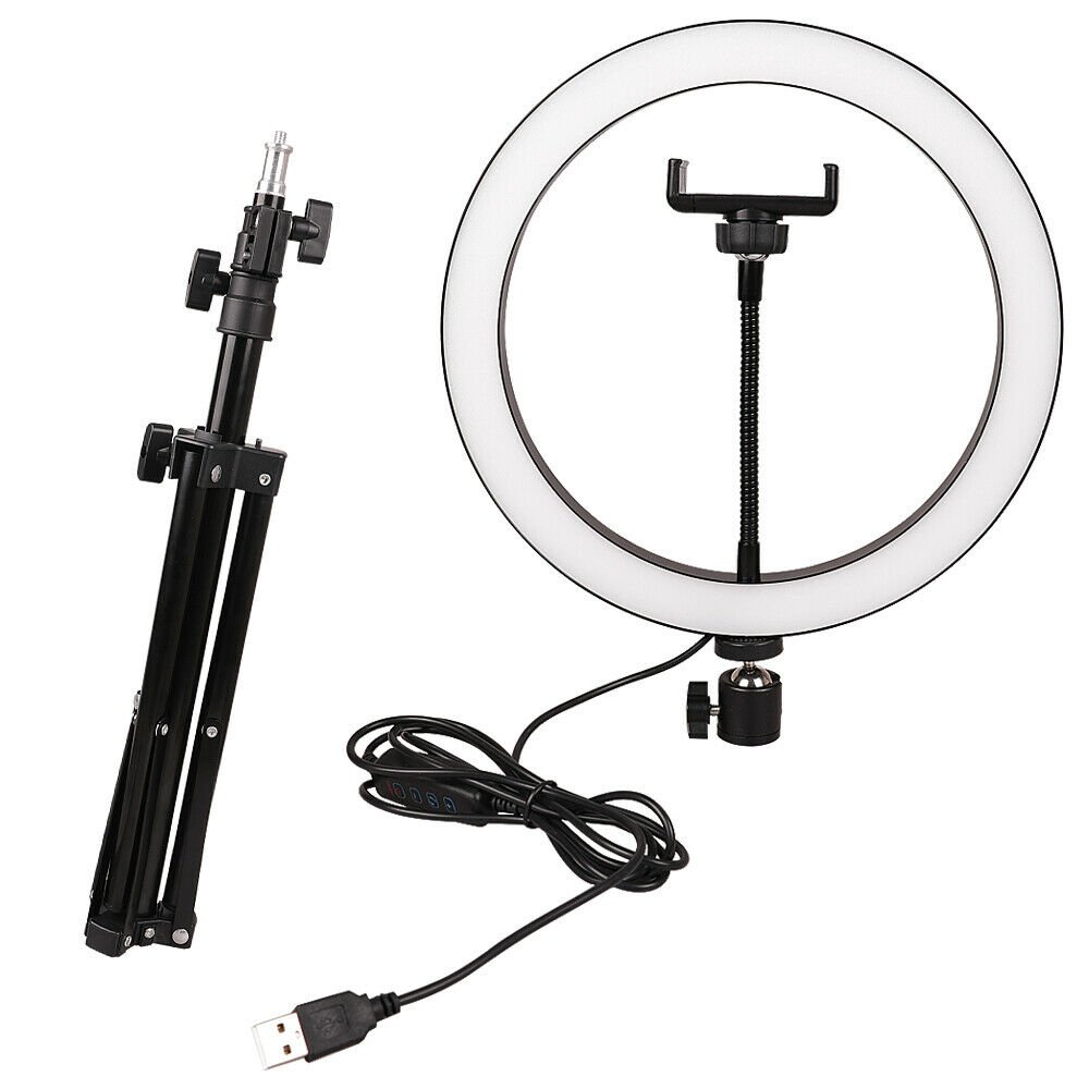 XUMI 10 inch Ring Light Tripod with Mobile Phone Holder, Adjustable Airphone  Holder for Online Education, Video, Demo Craft, Calligraphy, Baking :  : Electronics & Photo