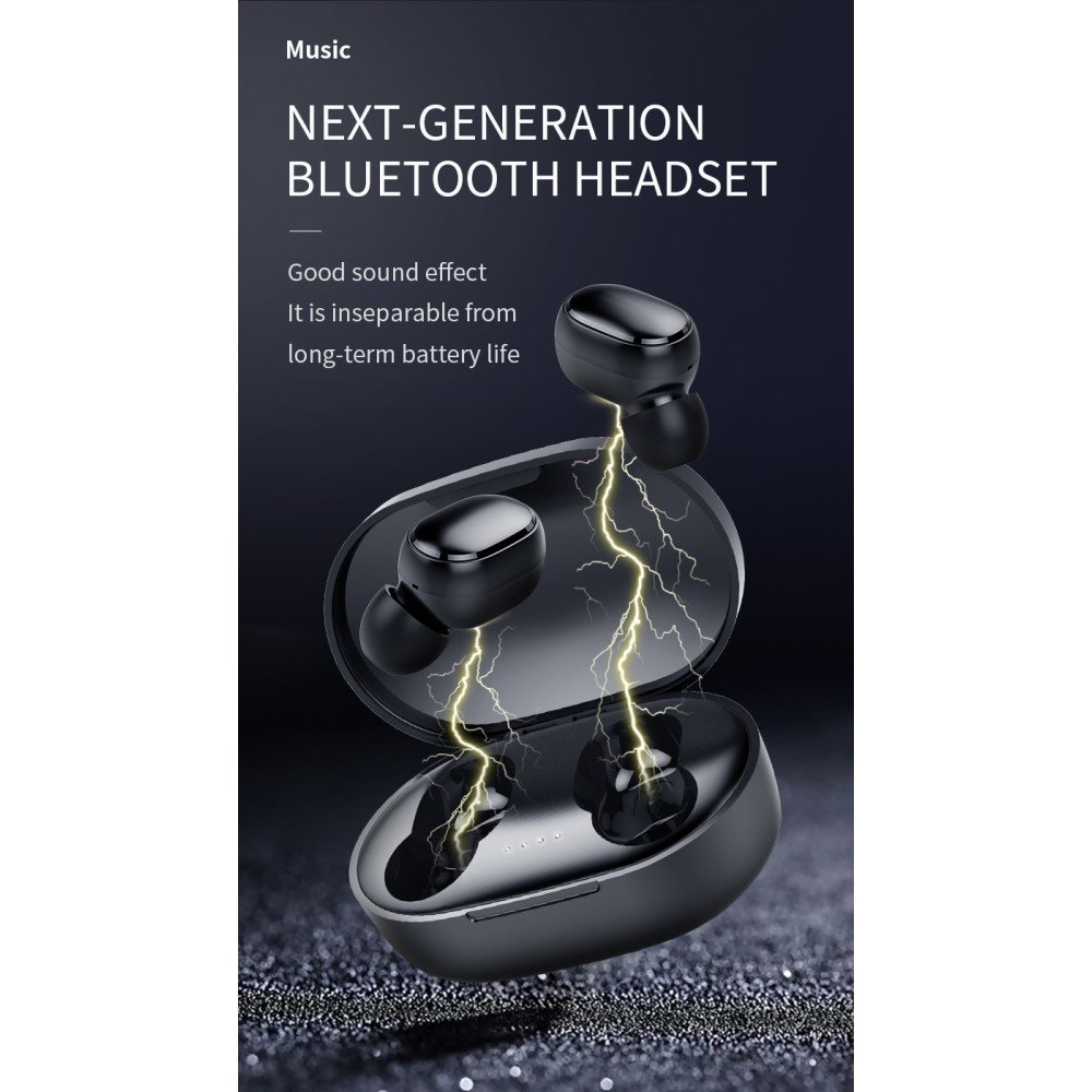 Cuffie TWS Bluetooth 5.0 M6 &ndash; In-Ear Wireless Con Carica Batteria, Bianche