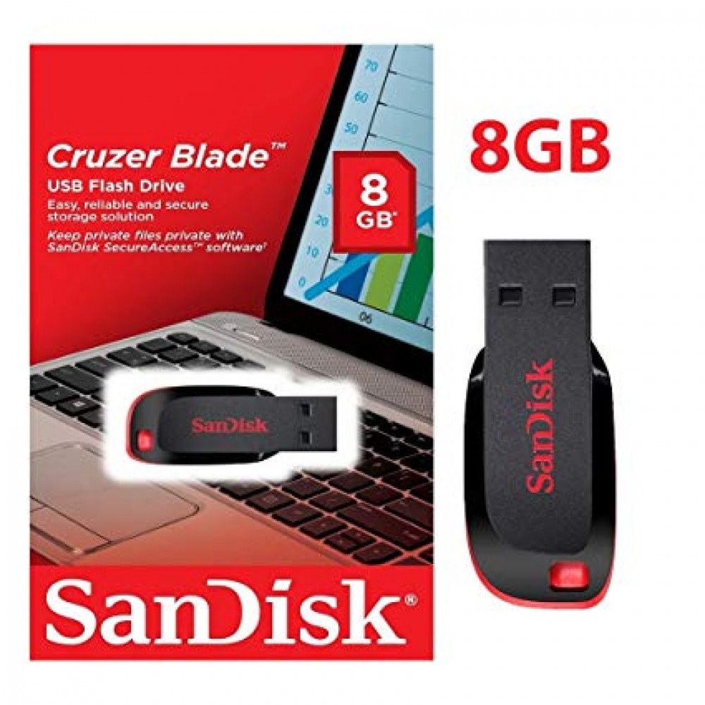 SanDisk 8Gb 16Gb 32Gb 64Gb 128Gb BLADE Clé USB 2.0 Lecteur Flash