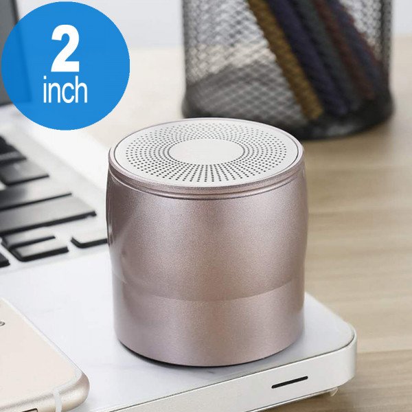 Wholesale TWS Pair Connection Metallic Mini Portable Bluetooth Wireless Speaker (Rose Gold)