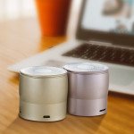 Wholesale TWS Pair Connection Metallic Mini Portable Bluetooth Wireless Speaker (Gold)