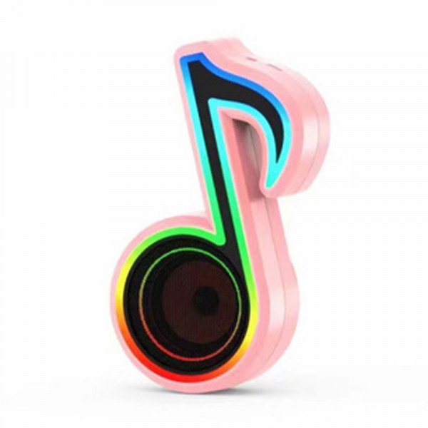 Wholesale RGB Color Light Music Design Style Cool Portable Bluetooth Speaker FTBT06 (Pink)