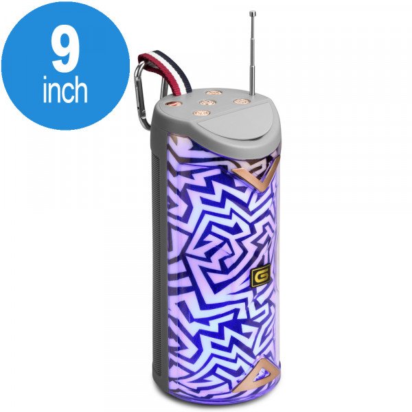 Wholesale Super Cool Changeable LED Light Portble Bluetooth Wireless Speaker with Carry to Go (Zebra Maze)