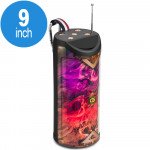 Wholesale Super Cool Changeable LED Light Portble Bluetooth Wireless Speaker with Carry to Go (Skull Flame)