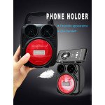 Wholesale LED Light Portable Phone Holder Stand Bluetooth Wireless Speaker with FM Radio, Micro SD, Flash Drive Slot, Aux Port, Built In Mic KMS1181 (Red)