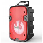 Wholesale LED Light Portable Phone Holder Bluetooth Wireless Speaker with FM Radio, Micro SD, Flash Drive Slot, Aux Port, Wired Microphone Port CS2002 (Red)