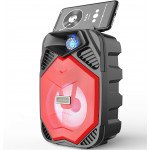 Wholesale LED Light Portable Phone Holder Bluetooth Wireless Speaker with FM Radio, Micro SD, Flash Drive Slot, Aux Port, Wired Microphone Port CS2005 (Red)