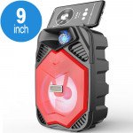 Wholesale LED Light Portable Phone Holder Bluetooth Wireless Speaker with FM Radio, Micro SD, Flash Drive Slot, Aux Port, Wired Microphone Port CS2005 (Red)