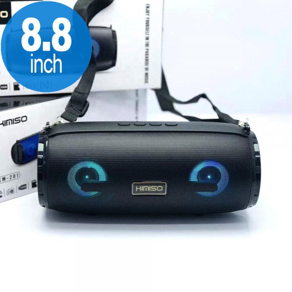 Wholesale Carry Strap LED Light Portable Bluetooth Wireless Speaker with FM Radio, Micro SD, Flash Drive Slot, Aux Port (Black)