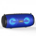Wholesale Carry Strap LED Light Portable Bluetooth Wireless Speaker with FM Radio, Micro SD, Flash Drive Slot, Aux Port (Blue)