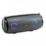 Wholesale Carry Strap LED Light Portable Bluetooth Wireless Speaker with FM Radio, Micro SD, Flash Drive Slot, Aux Port (Gray)