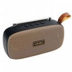 Wholesale Dual Speaker LED Bluetooth Wireless Speaker with FM Radio, Micro SD, Flash Drive Slot, Aux Port (Gold)