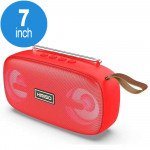 Wholesale Dual Speaker LED Bluetooth Wireless Speaker with FM Radio, Micro SD, Flash Drive Slot, Aux Port (Red)