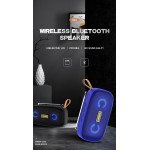 Wholesale Dual Speaker LED Bluetooth Wireless Speaker with FM Radio, Micro SD, Flash Drive Slot, Aux Port (Black)