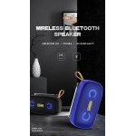 Wholesale Dual Speaker LED Bluetooth Wireless Speaker with FM Radio, Micro SD, Flash Drive Slot, Aux Port (Blue)