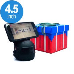 Cool Helmet PUBG Design Portable Bluetooth Wireless Speaker with Phone Holder (Black)