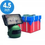 Wholesale Cool Helmet PUBG Design Portable Bluetooth Wireless Speaker with Phone Holder (Green)